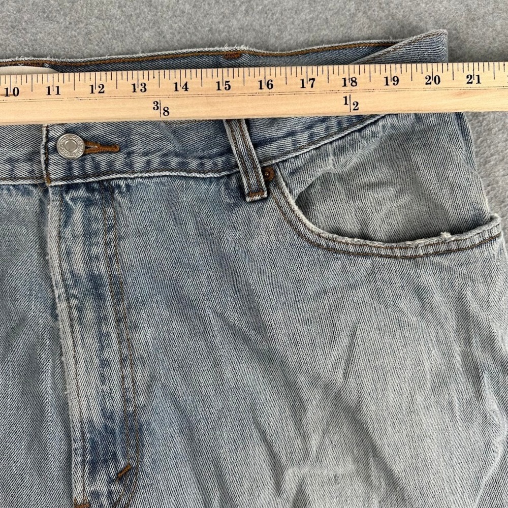 Vintage Y2K Levi's 560 Comfort Fit Mens Jeans 42x30 Light Wash Distressed Denim - Picture 6 of 11